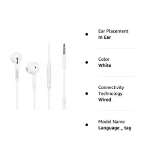 Samsung Wired Headset Earphone for 3.5mm Jack - White