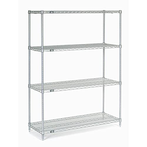 Nexel Chrome Wire Shelving, 42"W X 18"D x 54"H