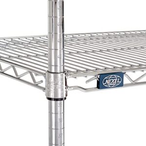 Nexel Chrome Wire Shelving, 42"W X 18"D x 54"H