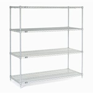 chrome wire shelving, 60"w x 18"d x 63"h