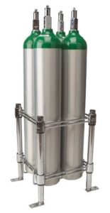 stack & rack oxygen tank storage rack - holds 4 e size cylinders