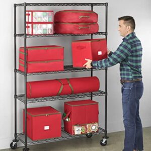 Whitmor Supreme 5-Tier Cart holds up to 1,000 lbs. Black