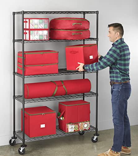 Whitmor Supreme 5-Tier Cart holds up to 1,000 lbs. Black