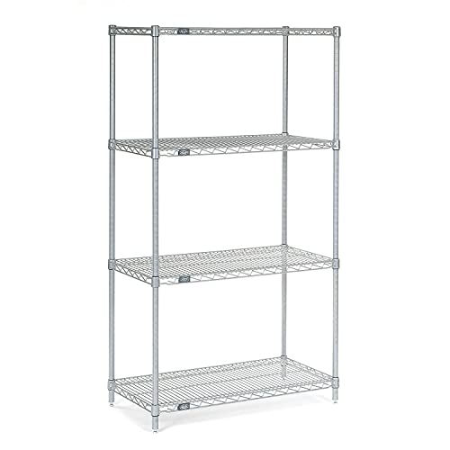 Nexel Chrome Wire Shelving, 30" W X 18" D x 63" H