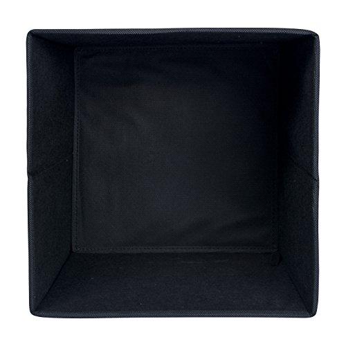 DII Non Woven Fabric Storage Bin Collection Collapsible Organizer Cube, Small Set, 11x11x11", Black, 2 Count