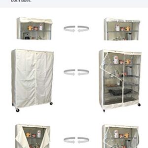 Formosa Covers Storage Shelving Unit Cover, fits Racks 48" Wx18 Dx72 H one Side See Through Panel (Cover only)