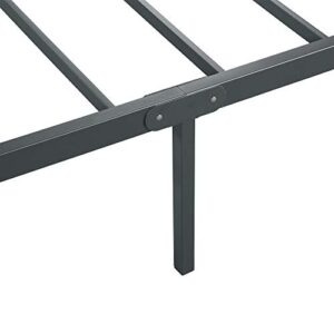 Olee Sleep 18 inch Heavy Duty King Steel Slat, No Box Spring Needed, Metal, Black