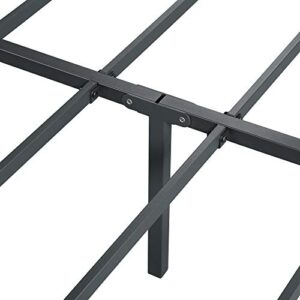 Olee Sleep 18 inch Heavy Duty King Steel Slat, No Box Spring Needed, Metal, Black