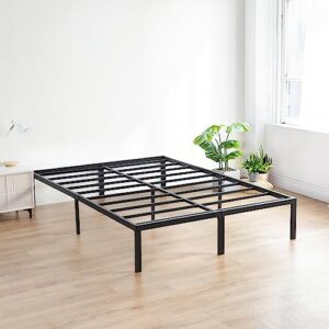 Olee Sleep 18 inch Heavy Duty King Steel Slat, No Box Spring Needed, Metal, Black