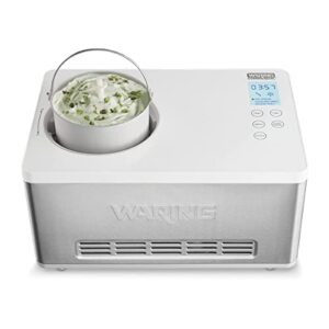 waring commercial wcic20 2 quart capacity ice cream maker with built in compressor, 180w, 120v, 5-15 phase plug