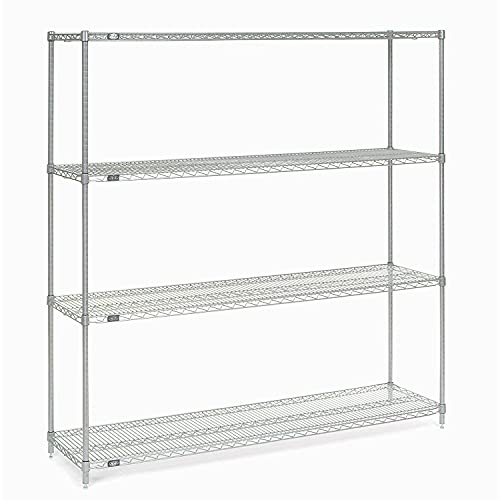 Nexel Chrome Wire Shelving, 72" W X 18" D x 74" H