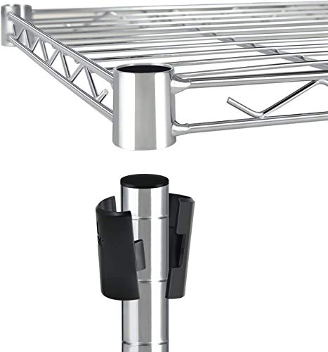Simple Deluxe Heavy Duty 1-Shelf Shelving, Adjustable Storage Units, Steel Organizer Wire Rack, 29.92" W x 13.78" D x 14.96" H, Chrome