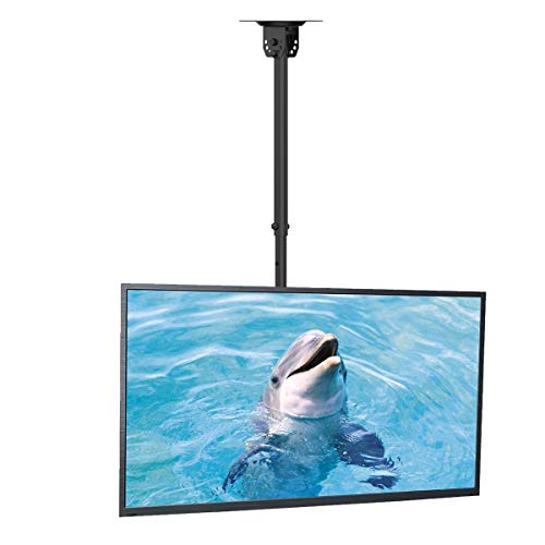 Suptek Ceiling TV Mount Fits Most 26-55 inch LCD LED Plasma Panel Display with Max VESA 400x400mm Loaded up to 45kg/100lbs Height Adjustable MC4602