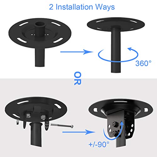 Suptek Ceiling TV Mount Fits Most 26-55 inch LCD LED Plasma Panel Display with Max VESA 400x400mm Loaded up to 45kg/100lbs Height Adjustable MC4602