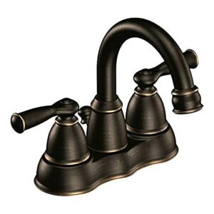 moen ws84913brb banbury two-handle high arc bathroom faucet, mediterranean bronze