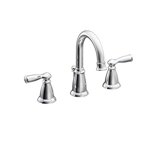 Moen WS84924 Banbury Two-Handle High Arc Bathroom Faucet, Chrome