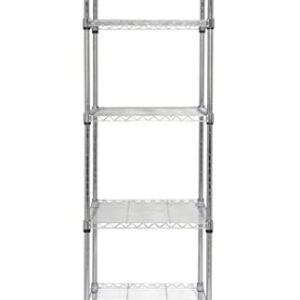 Finnhomy Heavy Duty 5 Tier Wire Shelving Unit, 18x18x59-inches 5 Shelves Storage Rack, Metal Shelving with Thicken Steel Tube, NSF Certified, Chrome