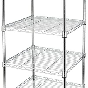 Finnhomy Heavy Duty 5 Tier Wire Shelving Unit, 18x18x59-inches 5 Shelves Storage Rack, Metal Shelving with Thicken Steel Tube, NSF Certified, Chrome