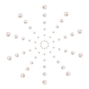 PH PandaHall Craft Pearls Flatback, 690pcs Half Round Pearl Beads 6 Sizes Pearl Cabochon Faux Pearl Beads for DIY Scrapbook Phone Case Wedding Decor Hair Accessory Nail Art, Beige, 4/5/6/8/10/12mm