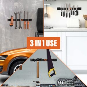 12" Magnetic Tool Holder Strip - A Tool Magnet Bar for Garage Organization, Shop Organization, and Workbench Accessories - Best Gift for Men - Easy To Install in Workshop - Mounting Screws Included.