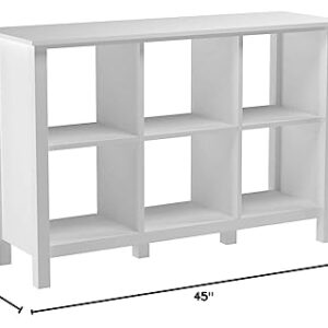 Bush Furniture Broadview 6 Cube Storage Bookcase in Pure White