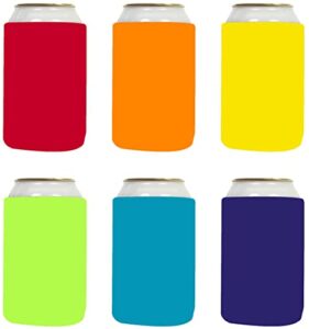 qualityperfection can cooler sleeve, 12 oz foam collapsible cooler can cover, insulated can cooler, 4mm thick beer cover & soda can cover, 12 pack cooler can covers, (12 pack) mix colors