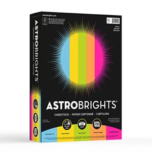 astrobrights color cardstock -"bright" assortment, 65 lb cover weight, 8.5 x 11, assorted, 250/pack