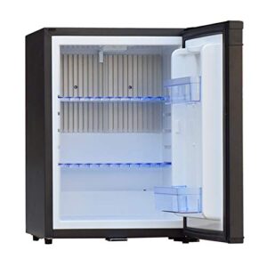smad compact mini fridge quiet no noise absorption refrigerator with lock 40l truck fridge 110v/12v refrigerator 1.4 cu.ft, black