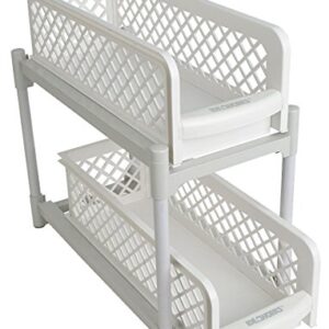 Fox Valley Traders 2 tier Sliding Shelves, One Size Fits All, White