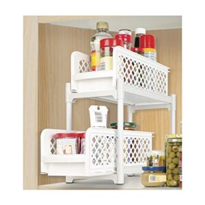 Fox Valley Traders 2 tier Sliding Shelves, One Size Fits All, White