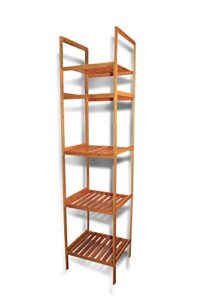 gsp direct bamboo 5 tier rack shelving unit