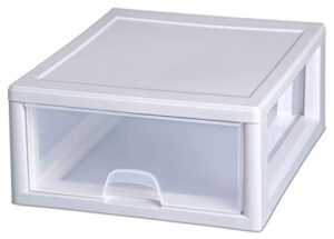 sterilite 23018006 16 quart clear stacking drawer