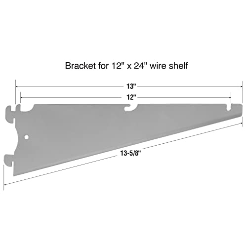 AllSpace Bracket For Wire Shelf 12 inch Bracket For Wire Shelf/Wall/Mount/Garage/Pegboard/Shelf - 450036-38