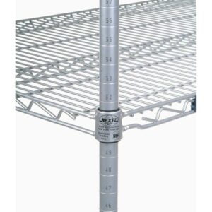 Nexel 18" x 36" x 63" , 4 Tier, NSF Listed Adjustable Wire Shelving, Unit Commercial Storage Rack, Silver Epoxy, Leveling feet