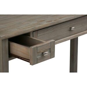 SIMPLIHOME Warm Shaker SOLID WOOD Rustic Modern 48 inch Wide Home Office Desk, Writing Table, Workstation, Study Table Furniture in Distressed Grey with 2 Drawers