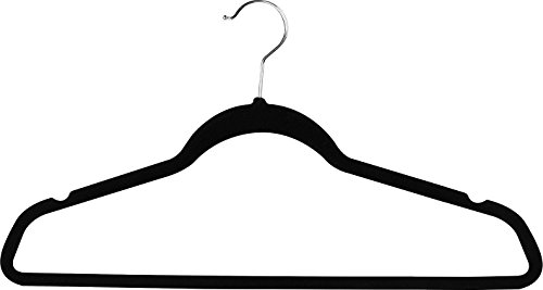 Utopia Home Premium Velvet Hangers 30 Pack - Non-Slip Clothes Black Suit with 360 Degree Rotatable Hook Heavy Duty Coat