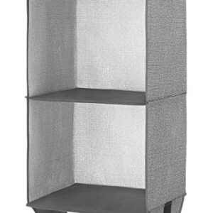 Whitmor 2-Section Closet Organizer - Crosshatch Gray