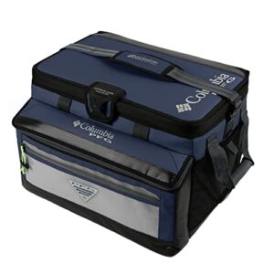 Columbia PFG Thermal Pack Cooler - Zipperless Hardbody Cooler with ThermaCool High Performance Insulation, HardBody Liner, and SmartShelf, Navy Blue