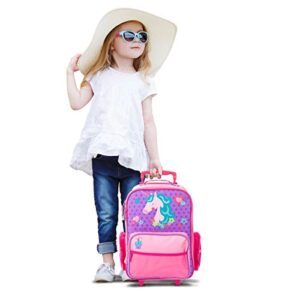 Stephen Joseph Kids' Little Girls Classic Rolling Luggage, Unicorn, One Size