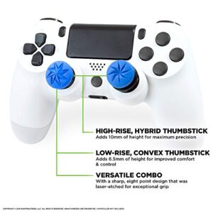 KontrolFreek FPS Freek Edge for Playstation 4 (PS4) and Playstation 5 (PS5) | Performance Thumbsticks | 1 High-Rise Convex, 1 Low-Rise Convex | Blue