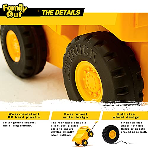 PUQU Monster Truck Design Kids Travel Suitcase Toddler Luggage With Wheels (Yellow)