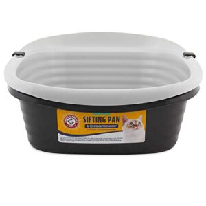 arm & hammer large sifting litter box with microban for odor control (scoop free cat litter tray)