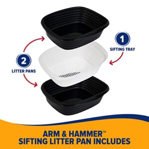 Arm & Hammer Large Sifting Litter Box with Microban for Odor Control (Scoop Free Cat Litter Tray)