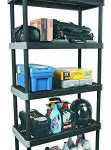 Rimax 9494 5 Shelf Storage Rack, Black