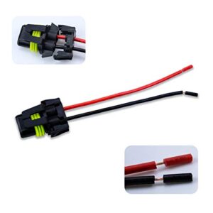 iBrightstar 9005 9006 9012 9145 H10 Female Adapter Wiring Harness Sockets Wire for Headlights Fog Lights