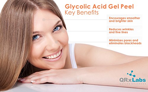 Glycolic Acid 70% Gel Peel with Chamomile and Green Tea Extracts - Professional Grade Chemical Face Peel for Acne Blemishes, Collagen Boost, Wrinkles, Fine Lines - Alpha Hydroxy Acid - 1 Bottle of 1 fl oz