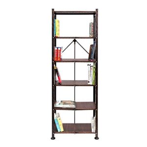 Origami RB-OTM 6-Tier Book Shelf, Stamped Shelving, Bronze