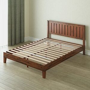 ZINUS Vivek Deluxe Wood Platform Bed Frame with Headboard / Wood Slat Support / No Box Spring Needed / Easy Assembly, King