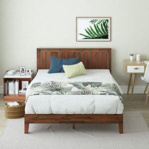 ZINUS Vivek Deluxe Wood Platform Bed Frame with Headboard / Wood Slat Support / No Box Spring Needed / Easy Assembly, King