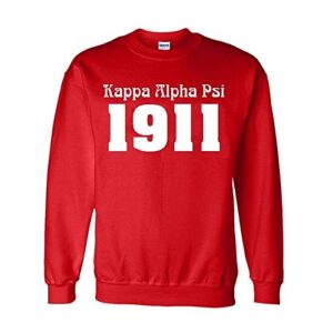 kappa alpha psi logo crewneck sweatshirt large red